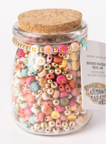 Relax Letter Bead Jar