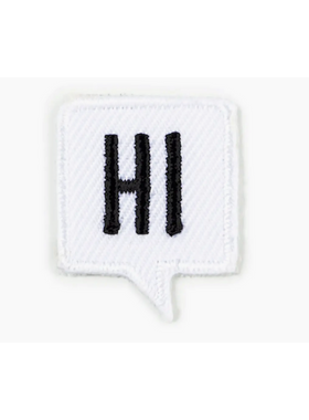 Hi Embroidered Sticker Patch